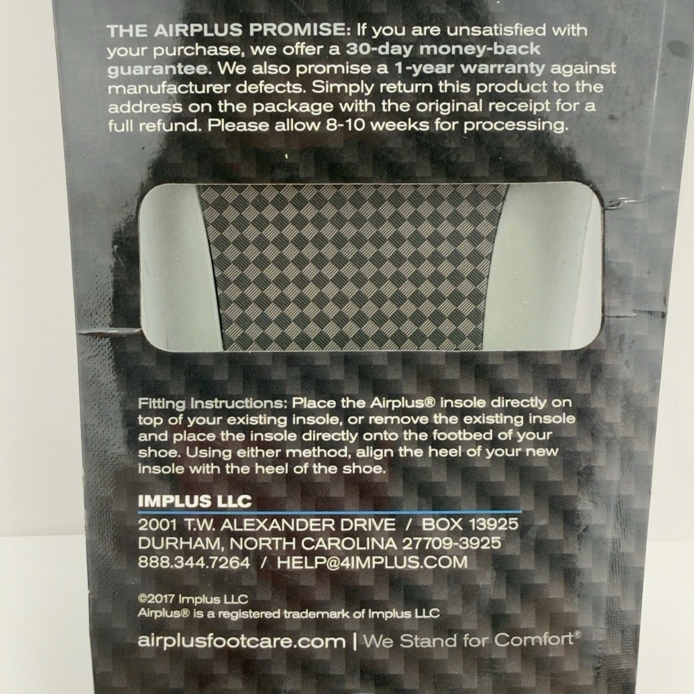 Airplus Plantar Fascia Orthotic Insoles Men's 7-12 Arch Heel Support New - Picture 4 of 4